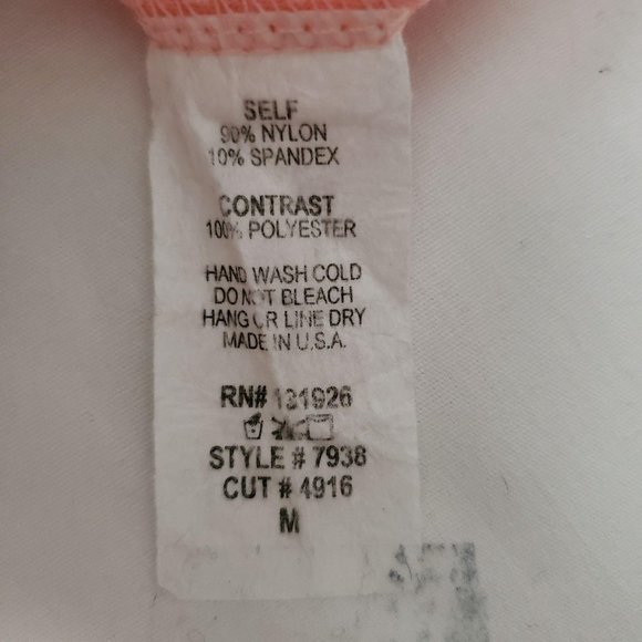 Tea N Rose Women’s White Lace Lined Pink/Coral Sleeveless Tank Top Medium - Picture 12 of 15